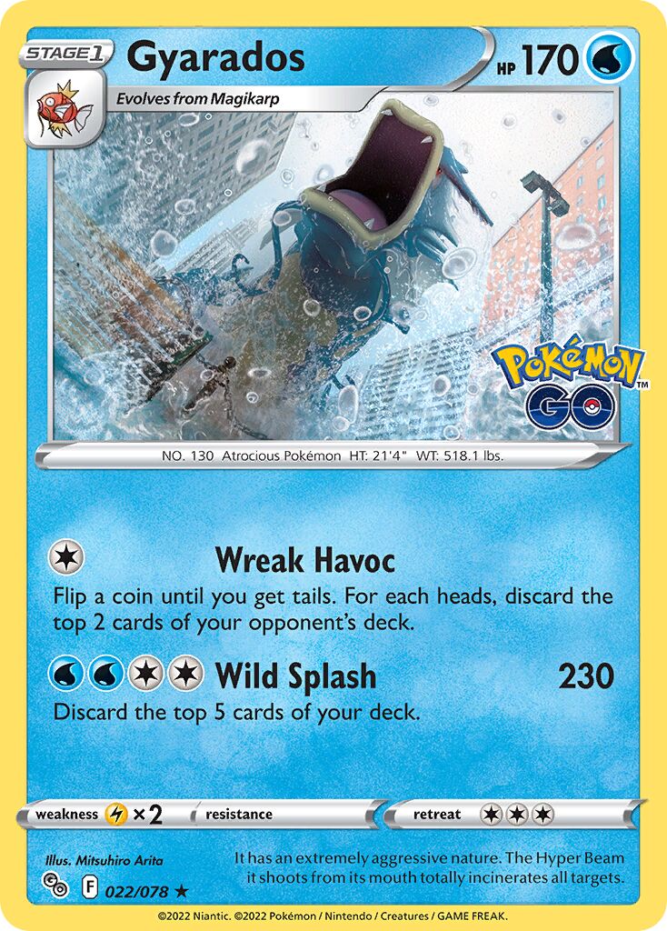 Gyarados 022/78 — Pokémon GO (English Pokémon TCG card)