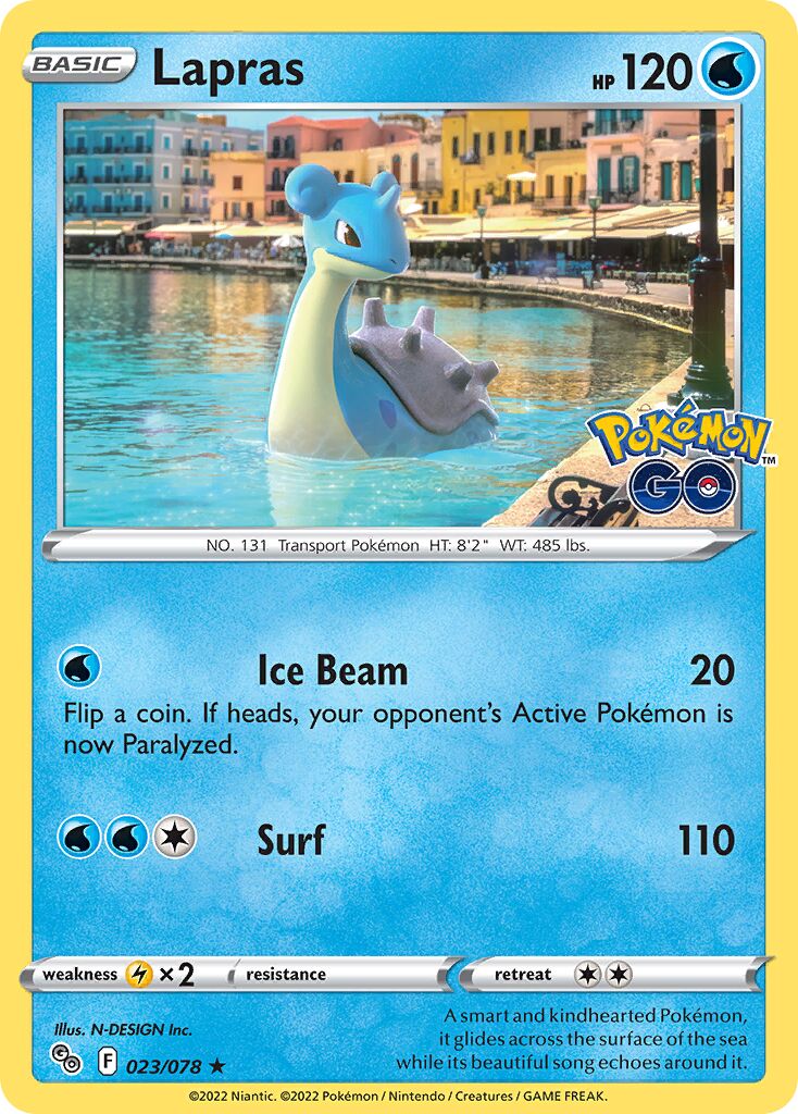Lapras 023/78 — Pokémon GO (English Pokémon TCG card)