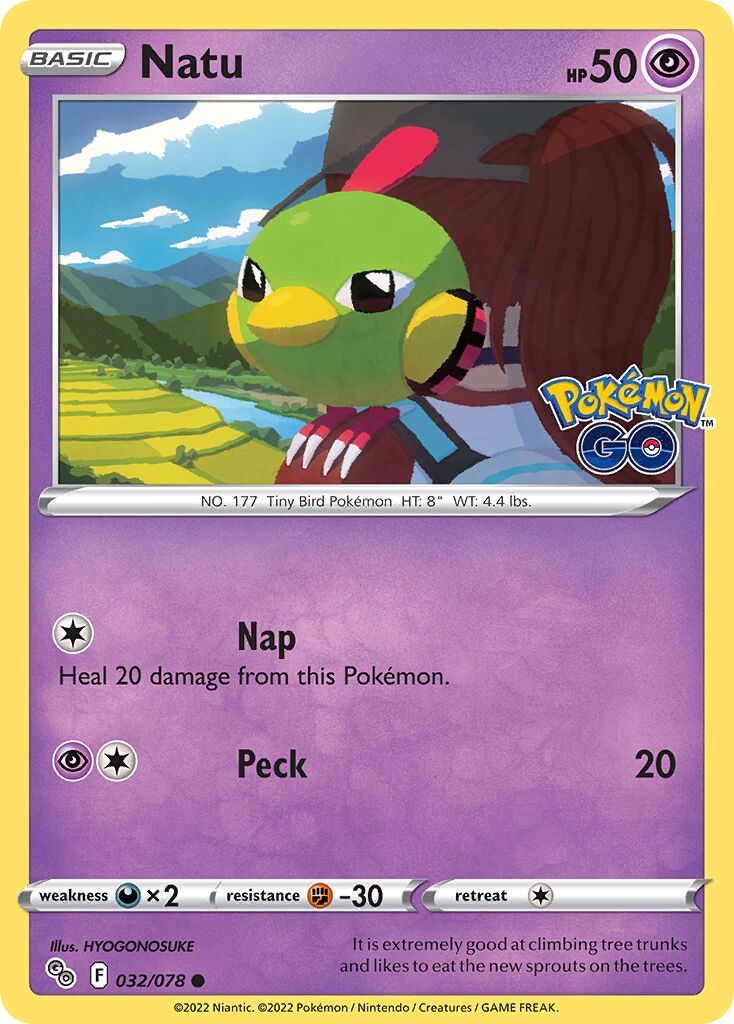 Natu 032/78 — Pokémon GO (English Pokémon TCG card)