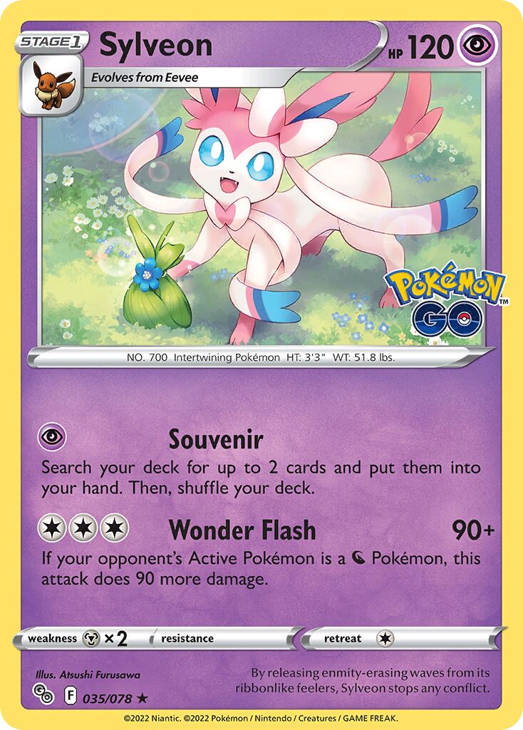 Sylveon 035/78 — Pokémon GO (English Pokémon TCG card)