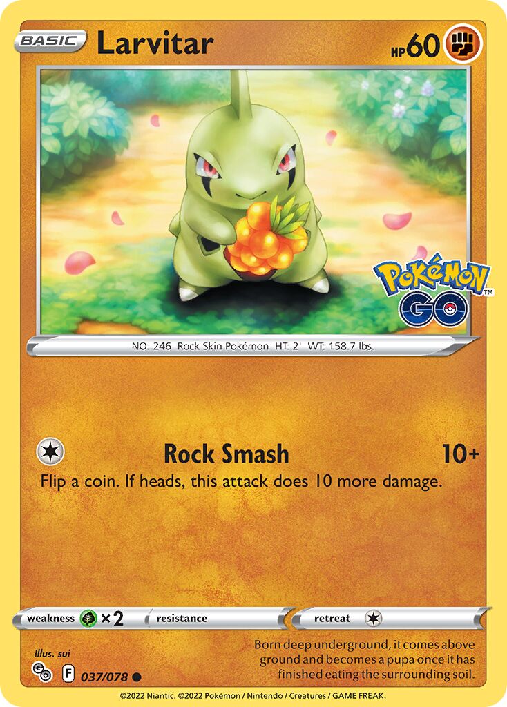 Larvitar 037/78 — Pokémon GO (English Pokémon TCG card)