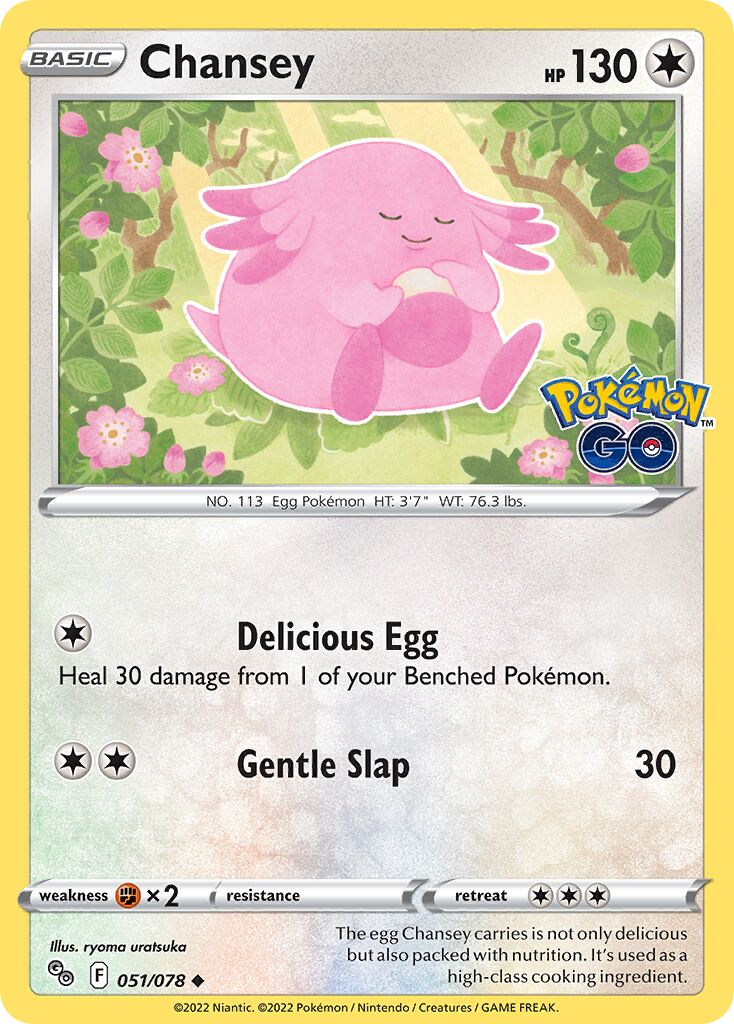 Chansey 051/78 — Pokémon GO (English Pokémon TCG card)
