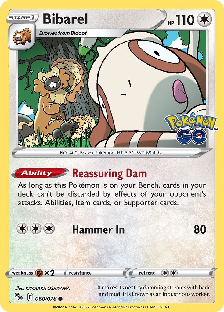 Bibarel 060/78 — Pokémon GO (English Pokémon TCG card)