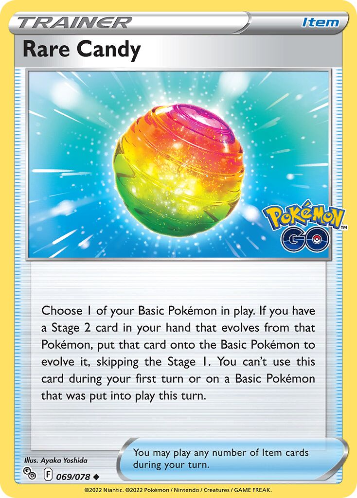 Rare Candy 069/78 — Pokémon GO (English Pokémon TCG card)