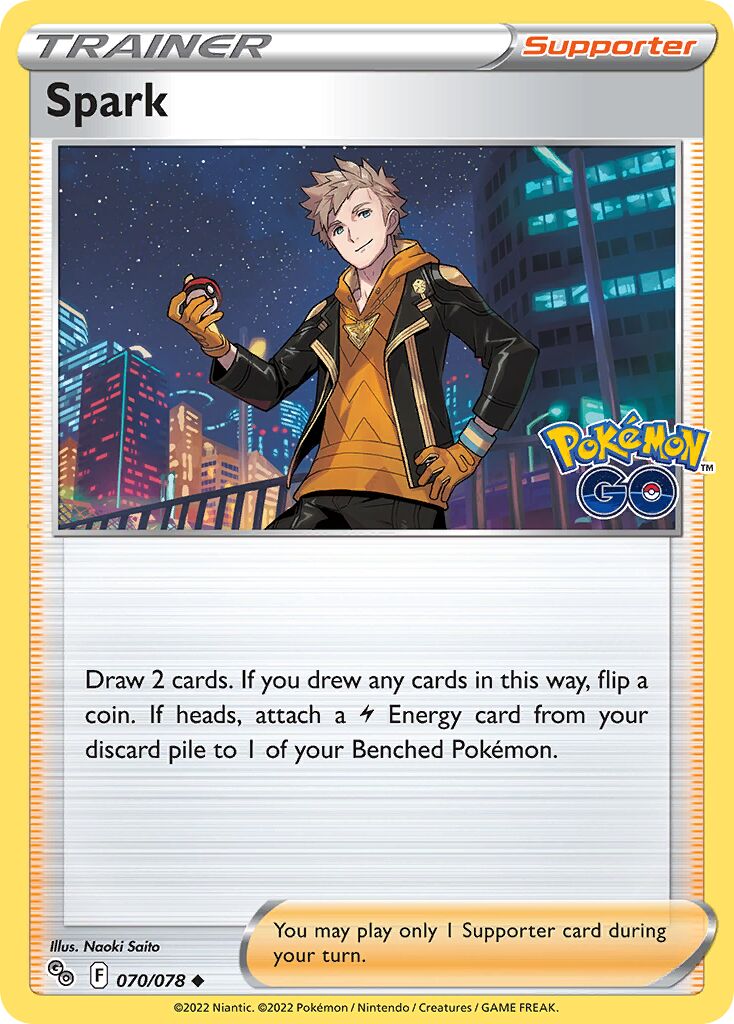 Spark 070/78 — Pokémon GO (English Pokémon TCG card)