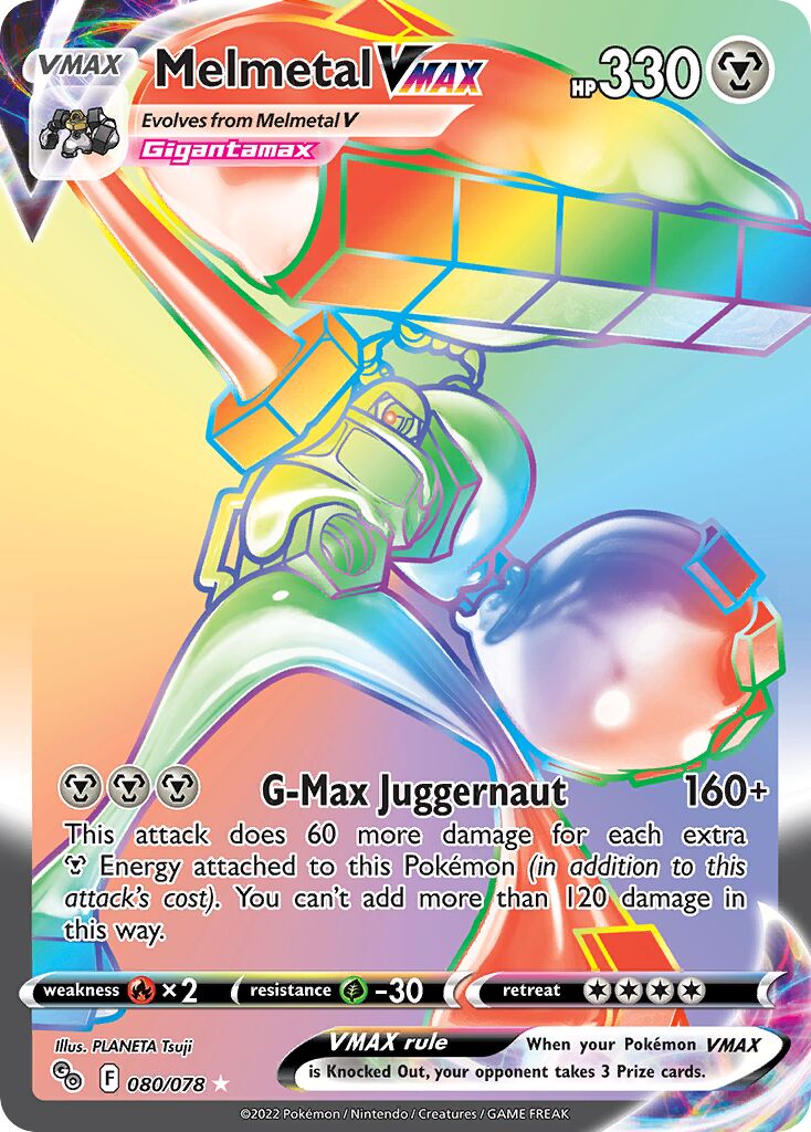 Melmetal VMAX 080/78 — Pokémon GO (English Pokémon TCG card)