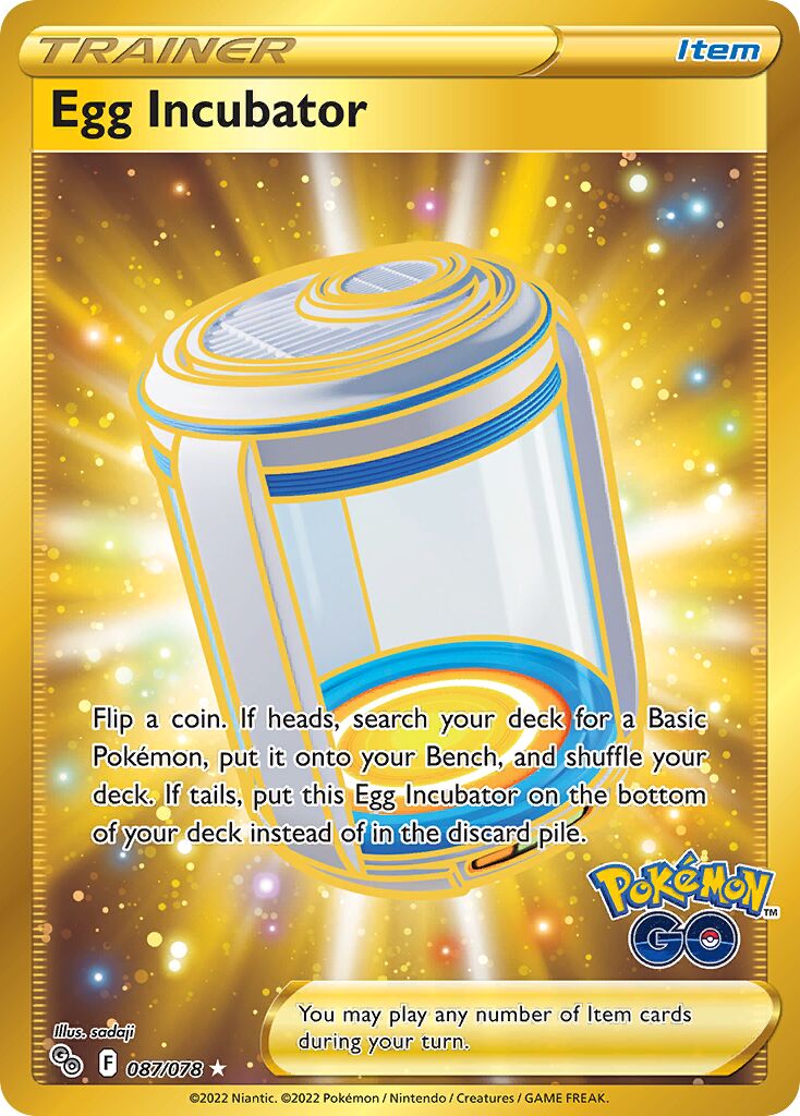 Egg Incubator 087/78 — Pokémon GO (English Pokémon TCG card)