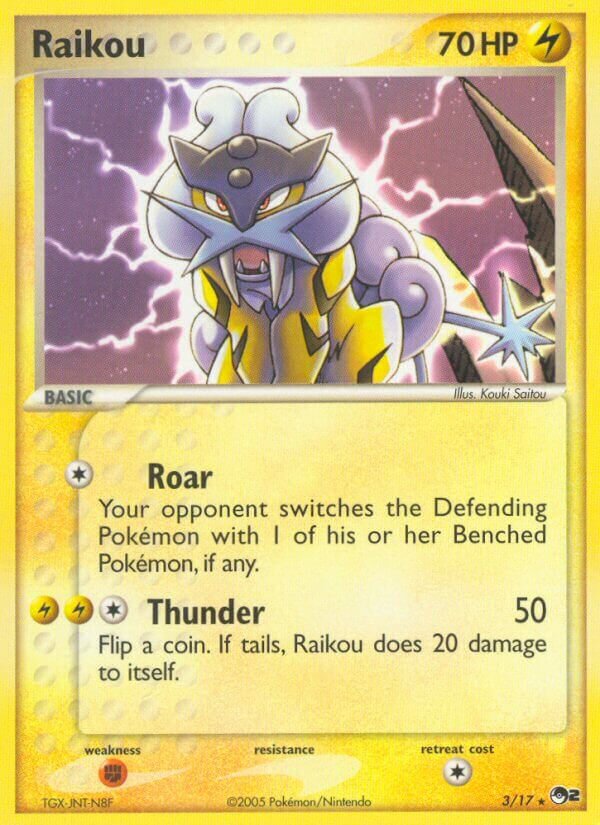 Raikou 003/17 — POP Series 2 (English Pokémon TCG card)