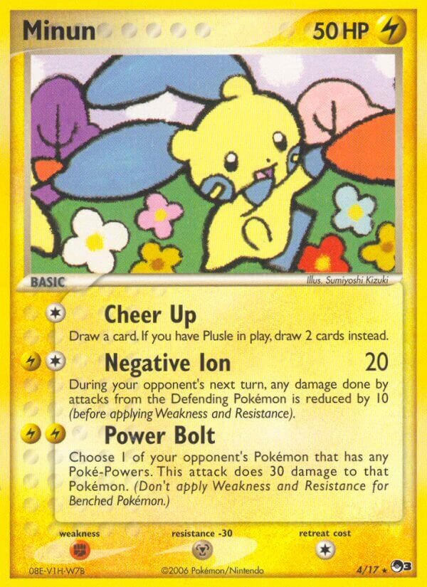 Minun 004/17 — POP Series 3 (English Pokémon TCG card)