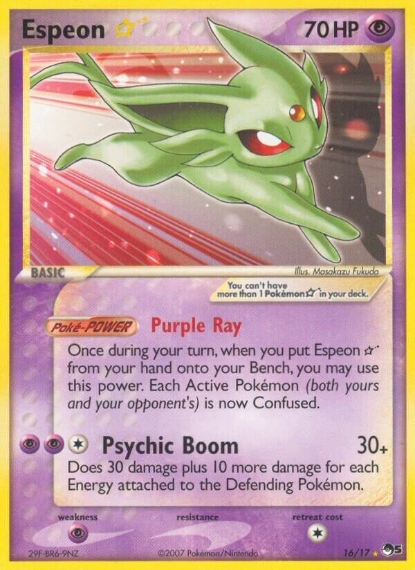 Espeon ☆ 016/17 — POP Series 5 (English Pokémon TCG card)
