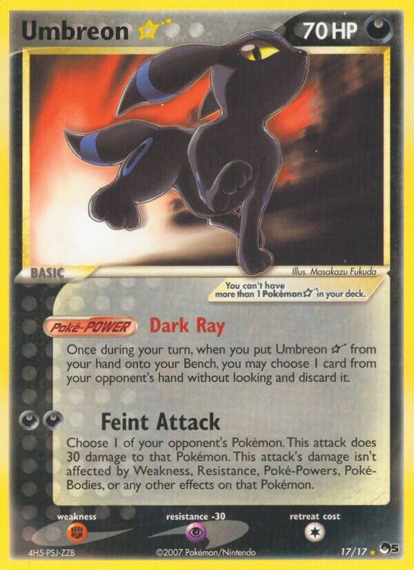 Umbreon ☆ 017/17 — POP Series 5 (English Pokémon TCG card)