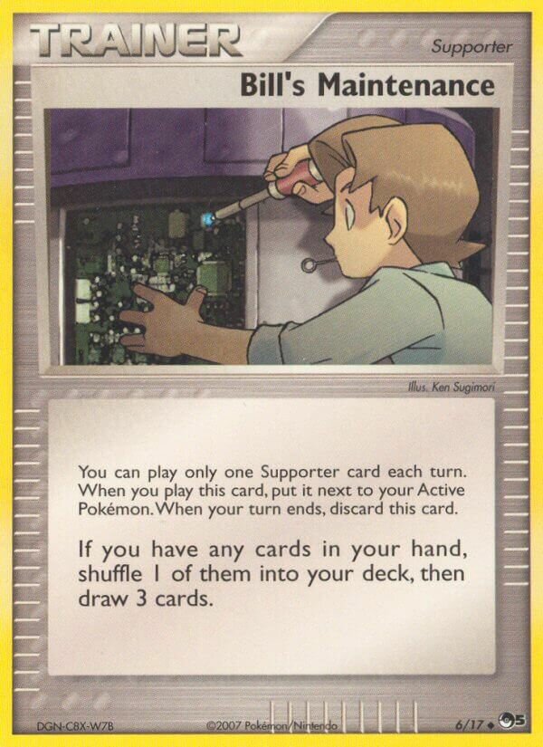 Bill's Maintenance 006/17 — POP Series 5 (English Pokémon TCG card)