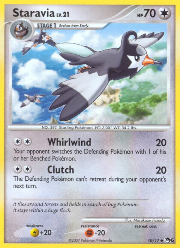 Staravia 010/17 — POP Series 6 (English Pokémon TCG card)