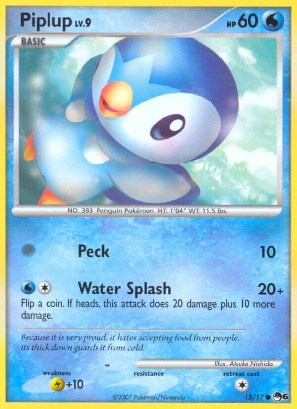Piplup 015/17 — POP Series 6 (English Pokémon TCG card)