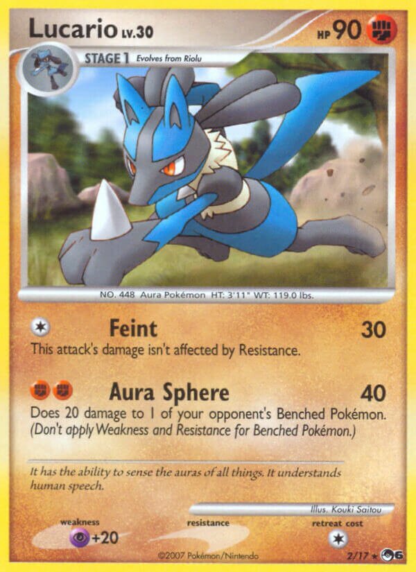 Lucario 002/17 — POP Series 6 (English Pokémon TCG card)