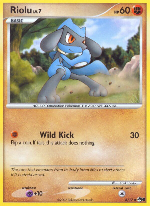 Riolu 008/17 — POP Series 6 (English Pokémon TCG card)