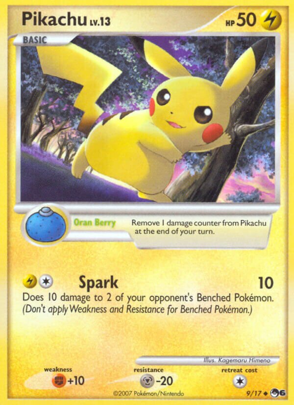 Pikachu 009/17 — POP Series 6 (English Pokémon TCG card)