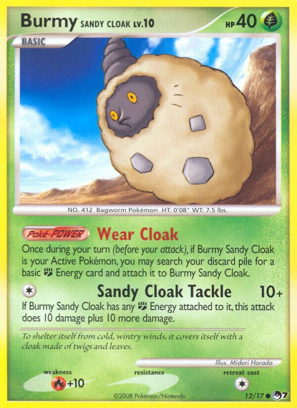 Burmy Sandy Cloak 012/17 — POP Series 7 (English Pokémon TCG card)
