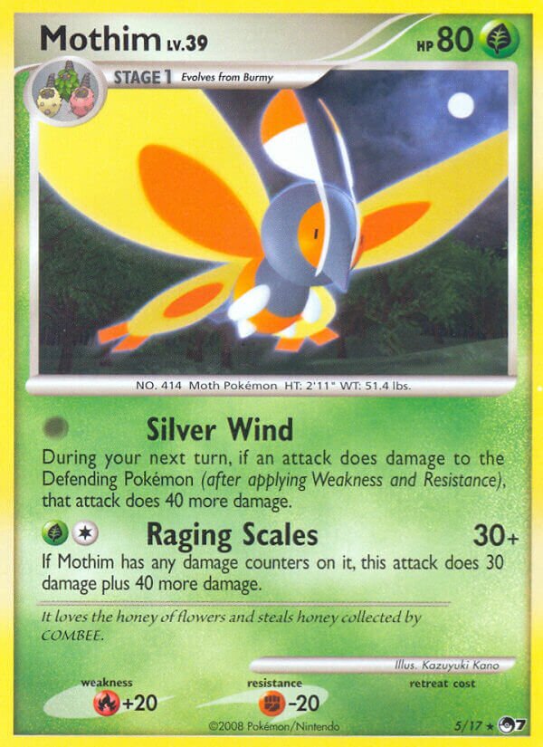 Mothim 005/17 — POP Series 7 (English Pokémon TCG card)