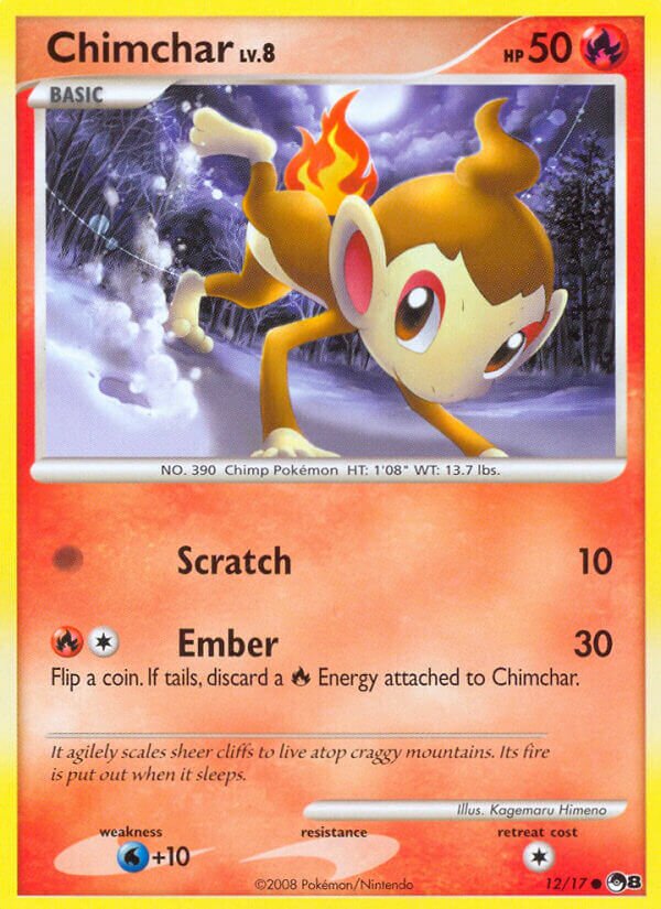 Chimchar 012/17 — POP Series 8 (English Pokémon TCG card)