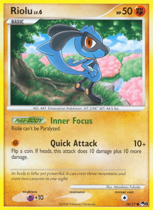 Riolu 016/17 — POP Series 8 (English Pokémon TCG card)