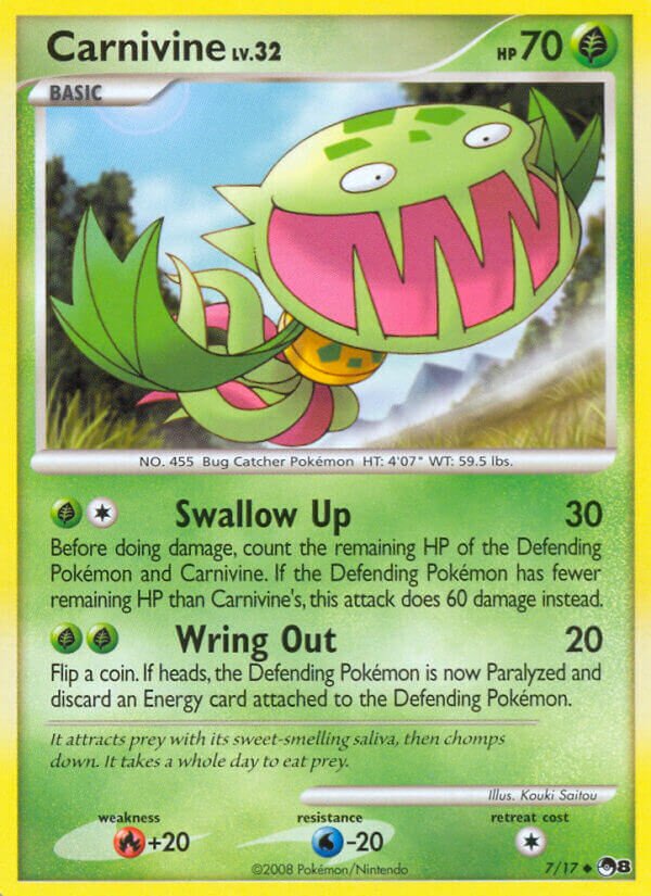 Carnivine 007/17 — POP Series 8 (English Pokémon TCG card)