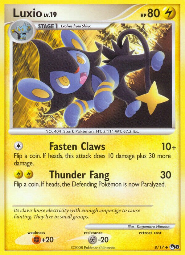 Luxio 008/17 — POP Series 8 (English Pokémon TCG card)