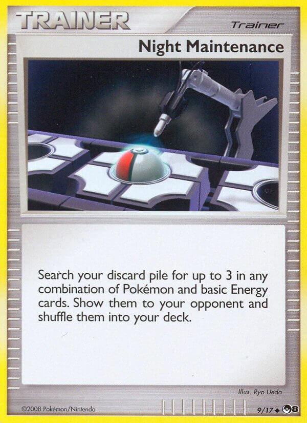 Night Maintenance 009/17 — POP Series 8 (English Pokémon TCG card)