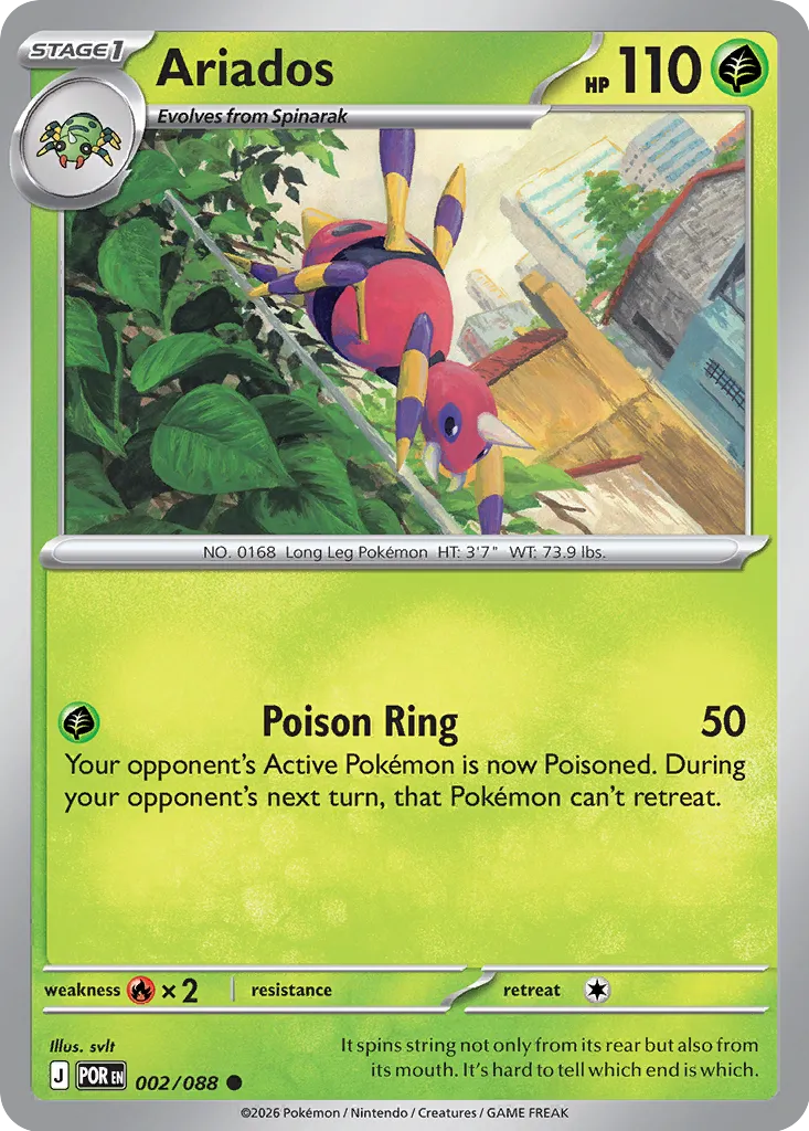 Ariados 002/88 — Perfect Order (English Pokémon TCG card)