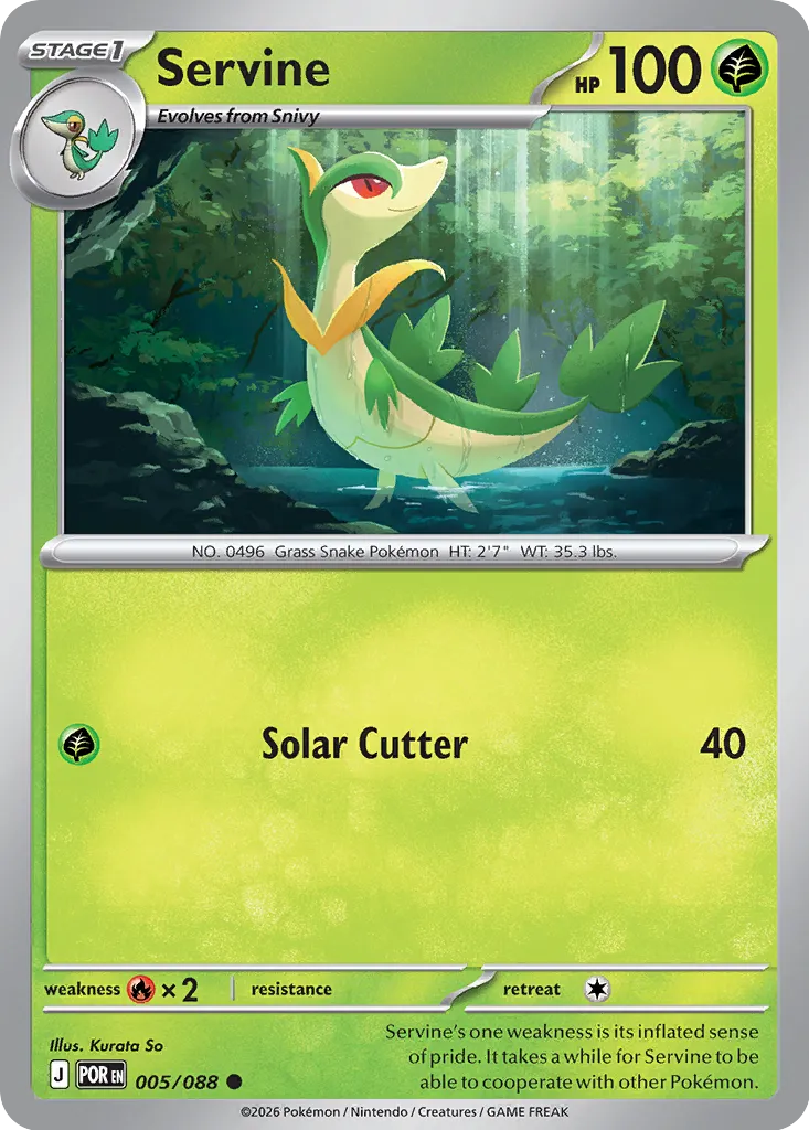 Servine 005/88 — Perfect Order (English Pokémon TCG card)