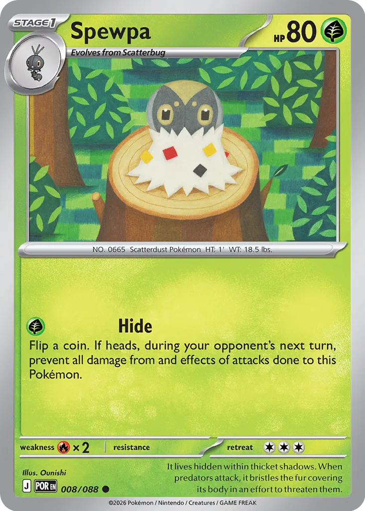 Spewpa 008/88 — Perfect Order (English Pokémon TCG card)