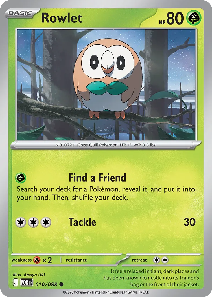 Rowlet 010/88 — Perfect Order (English Pokémon TCG card)