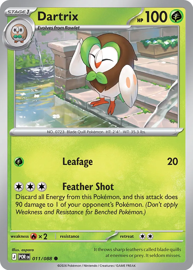 Dartrix 011/88 — Perfect Order (English Pokémon TCG card)