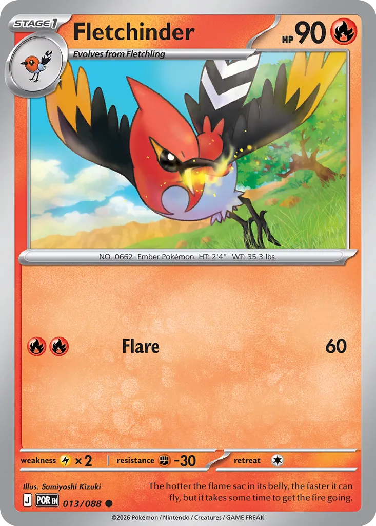 Fletchinder 013/88 — Perfect Order (English Pokémon TCG card)