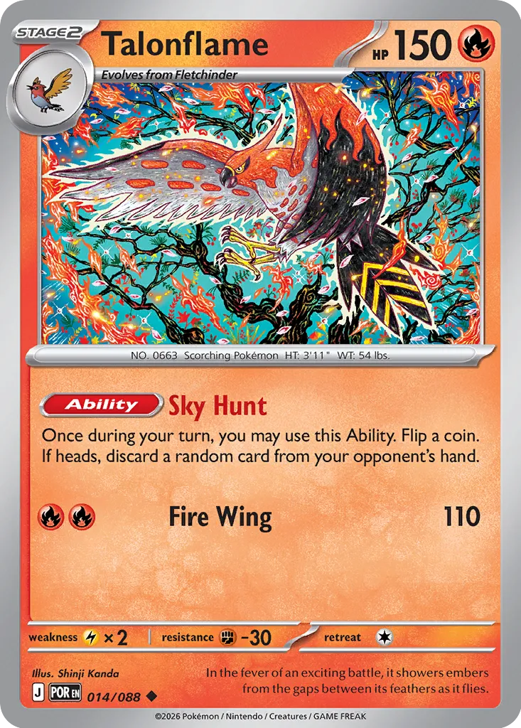 Talonflame 014/88 — Perfect Order (English Pokémon TCG card)