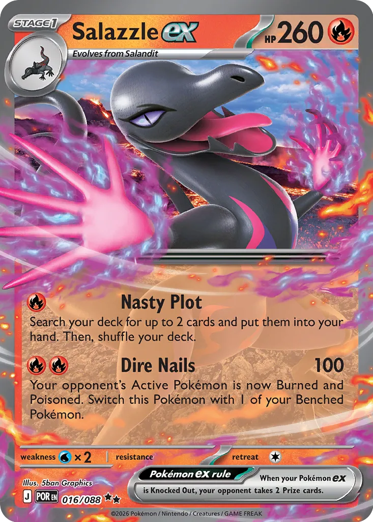 Salazzle ex 016/88 — Perfect Order (English Pokémon TCG card)