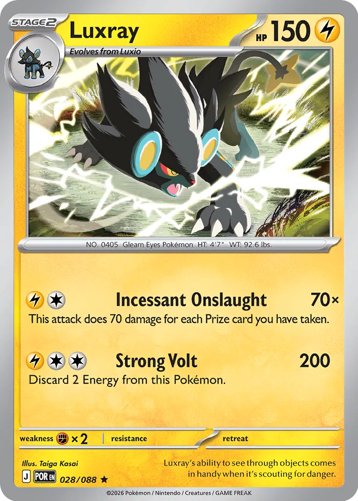 Luxray 028/88 — Perfect Order (English Pokémon TCG card)