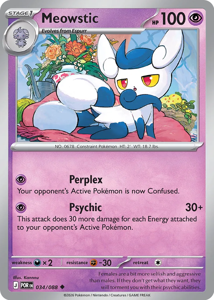 Meowstic 034/88 — Perfect Order (English Pokémon TCG card)