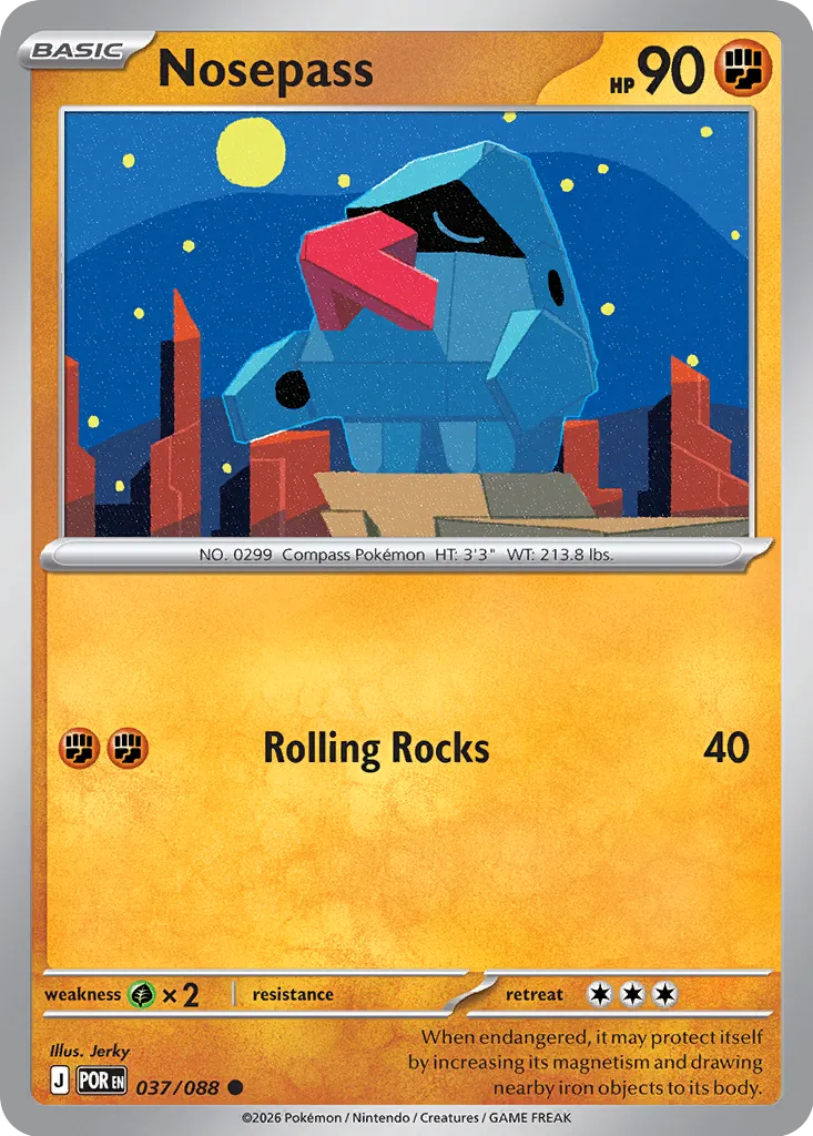 Nosepass 037/88 — Perfect Order (English Pokémon TCG card)