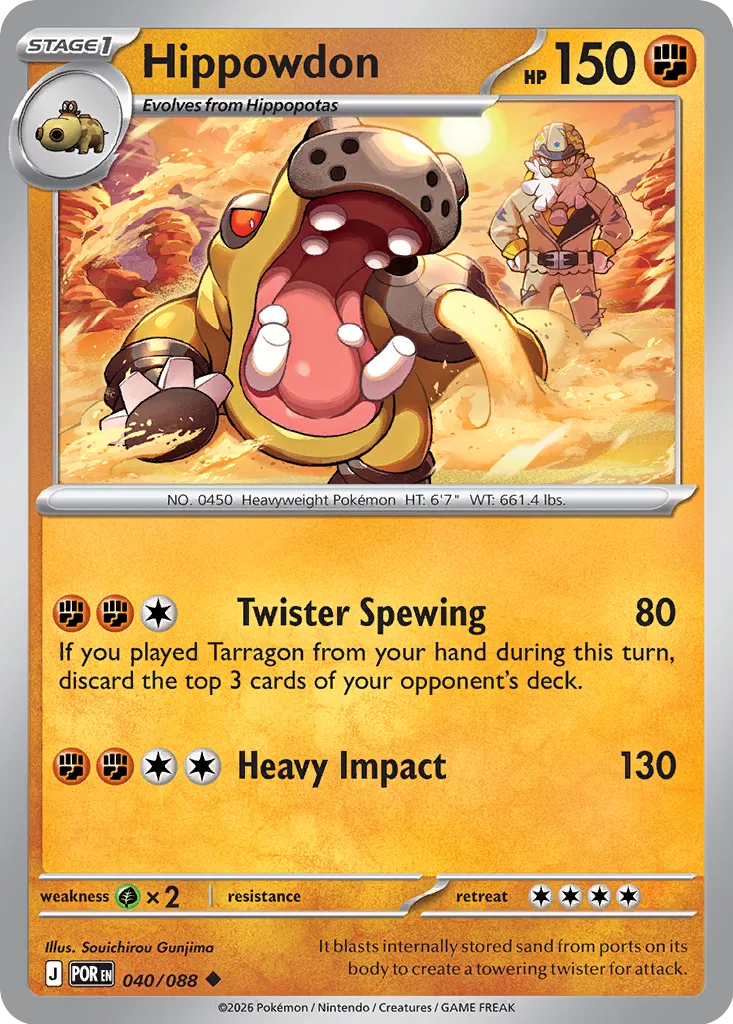 Hippowdon 040/88 — Perfect Order (English Pokémon TCG card)