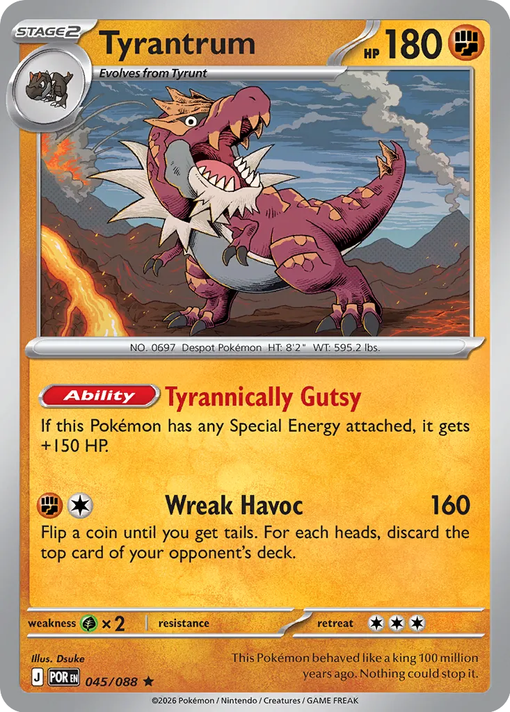 Tyrantrum 045/88 — Perfect Order (English Pokémon TCG card)