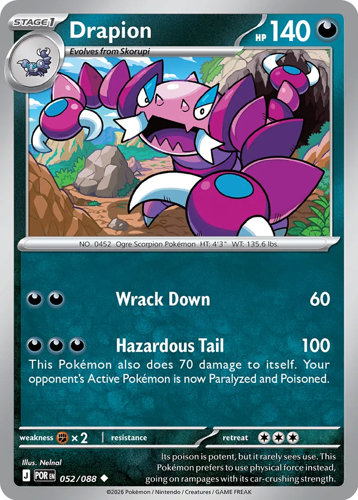 Drapion 052/88 — Perfect Order (English Pokémon TCG card)