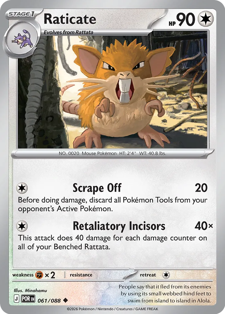 Raticate 061/88 — Perfect Order (English Pokémon TCG card)