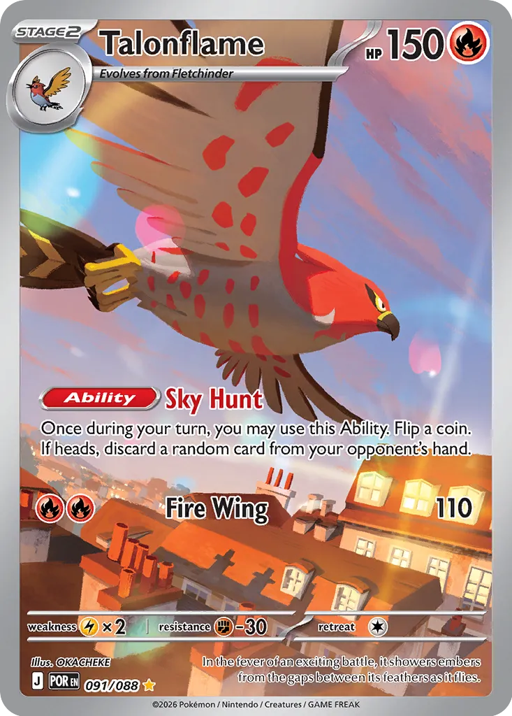 Talonflame 091/88 — Perfect Order (English Pokémon TCG card)