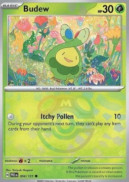 Budew 004 — Prismatic Evolutions: Additionals (English Pokémon TCG card)