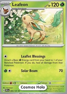 Leafeon 005 — Prismatic Evolutions: Additionals (English Pokémon TCG card)