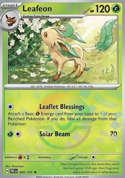 Leafeon 005 — Prismatic Evolutions: Additionals (English Pokémon TCG card)
