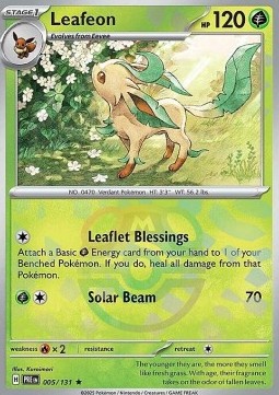Leafeon 005 — Prismatic Evolutions: Additionals (English Pokémon TCG card)