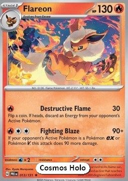 Flareon 013 — Prismatic Evolutions: Additionals (English Pokémon TCG card)