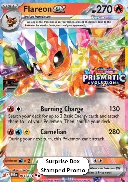 Flareon ex 014 — Prismatic Evolutions: Additionals (English Pokémon TCG card)